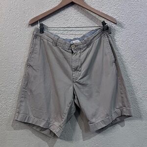 J.Crew Men's Shorts Inseam 8" Khaki Sz 34 Flat Front Preppy